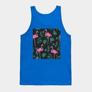 Pink Flamingo Seamless Pattern Tank Top